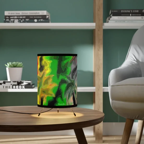 Tripod Lamp with High-Res Printed Shade, USCA plug - Image 6