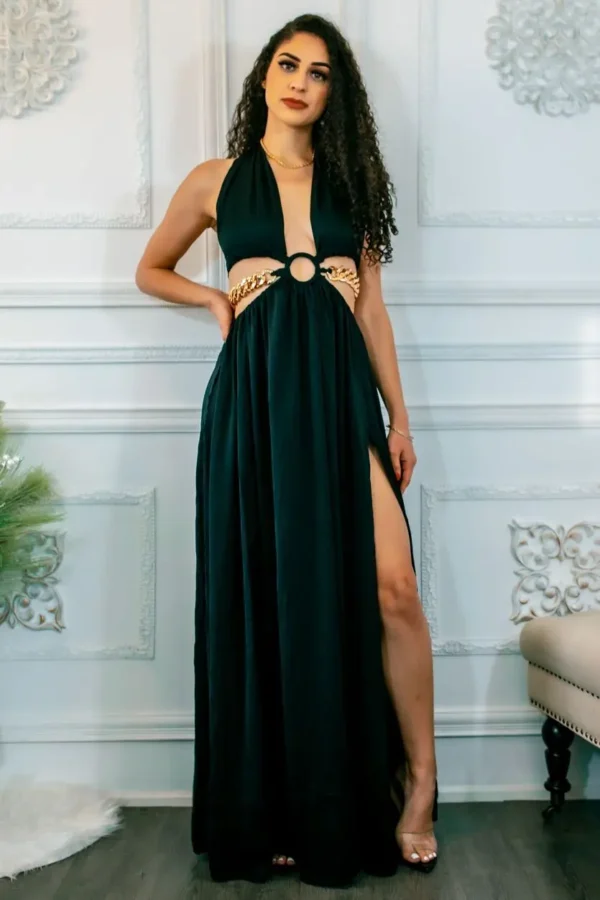 Extravaganza Cut Out Maxi with Side Slits Dress - Image 9