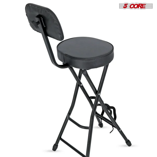 5Core Guitar Stool Adjustable Backrest Piano Chair Padded Seat Music Stand OVAL - Image 8