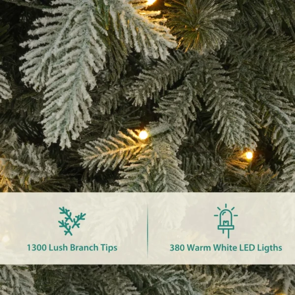 7ft Lighted Artificial Christmas Tree with Wreath Set of 2 , Christmas Tree Holiday Decoration, Creative Decorated Trees, Xmas Tree Christmas Decorations for Christmas - Image 7